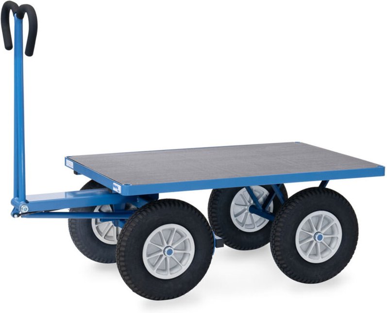 Fetra Handpritschenwagen mit Polyurethanbereifung, 1200x800mm Ladefläche 750kg Tragkraft