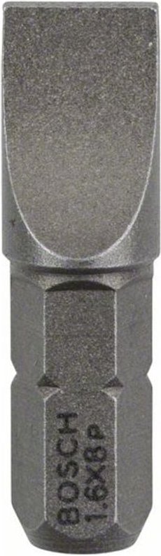 Bosch Schrauberbit Extra-Hart, S 1,6 x 8,0, 25 mm, 25er-Pack