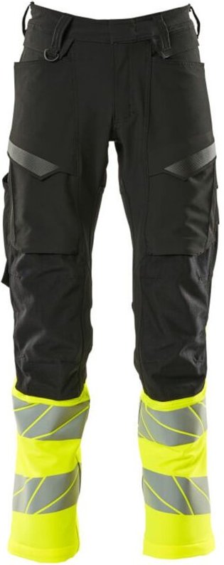 Hose mit Knietaschen 19879-711-0917 Gr. 76C47 schwarz/hi-vis gelb - Mascot