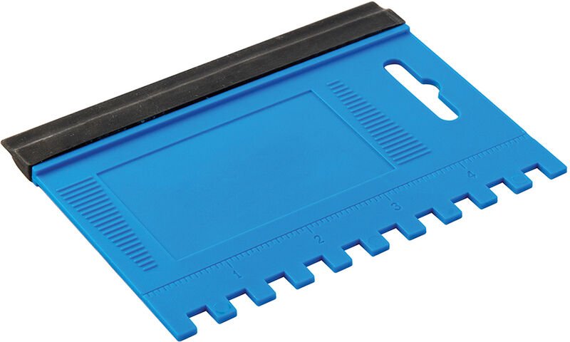 Zahnspachtel und Fugengummi 125 x 95 mm, 6 mm Zahnung