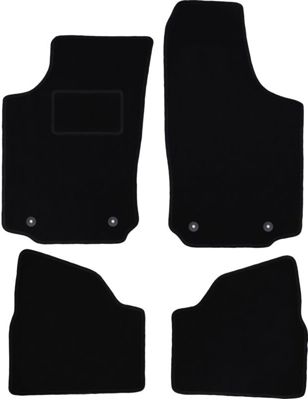 Schwarze Veloursmatten für: Opel Corsa C Fließheck (2000-2006)