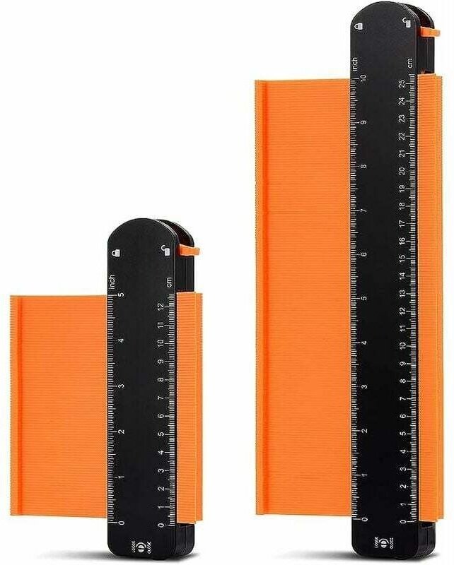 Jalleria - Abschließbare Konturlehre, 2 Stück Profilkonturkopierer, Duplizieren mit einstellbarer Funktion, Laminatholz-...