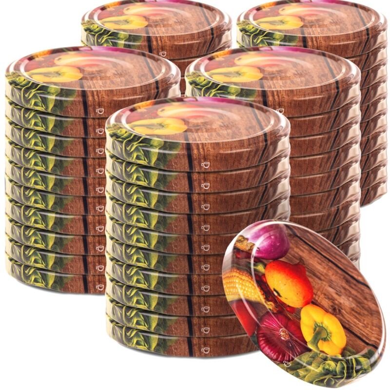 Verschlüsse für Einmachgläser Deckel Cap Fi66 Verschlüsse für Einmachgläser Konserven 50x - Kadax