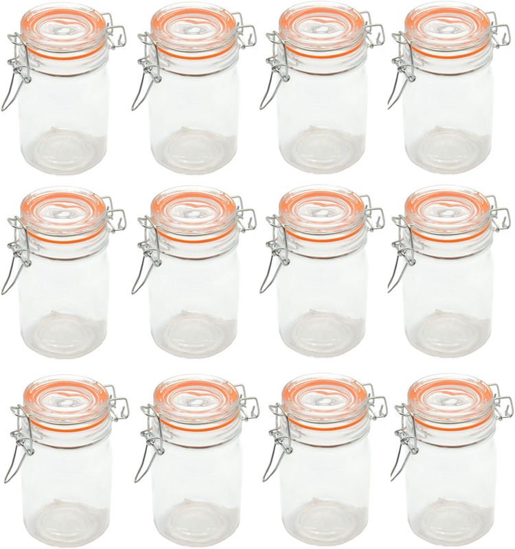 Einmachglas mit Bügelverschluss 250ml - 12er Set - Einmach Bügel Vorrats Glas