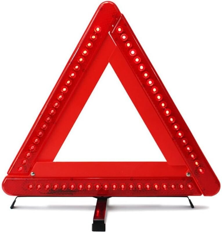 Faltbares Warndreieck, LED-Sicherheitsauto/Straßenrand, reflektierendes Notfalldreieck, blinkender Reflektor - Lntyq