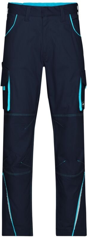 Thumbnail - James&nicholson - Funktionelle Arbeitshose JN847 Gr. 52 navy/turquoise