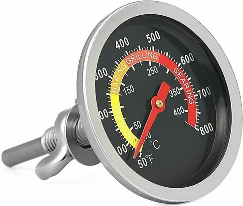 Lablanc - 6 cm Thermometer, BBQ-Smoker-Temperaturanzeige, Thermostat für Weber Kettle, Smoker, Kamado, Charbroil, Pit Bo...