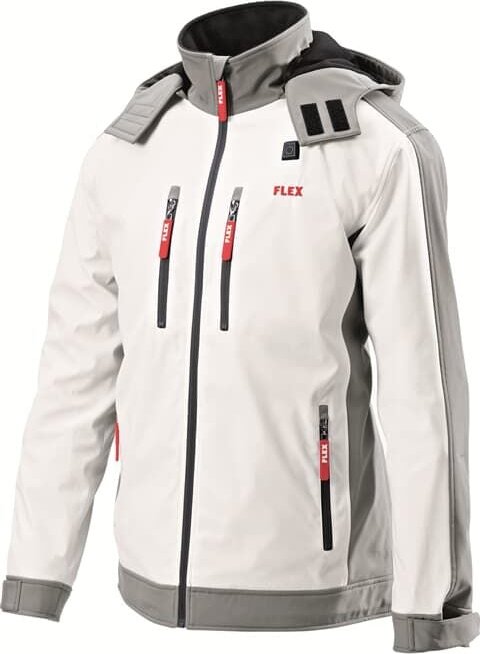 FLEX Akku-Heizjacke Softshell TJ White 10.8/18.0 Men ohne Akkus/Ladegerät, Ausführung: 511.927, Größe M