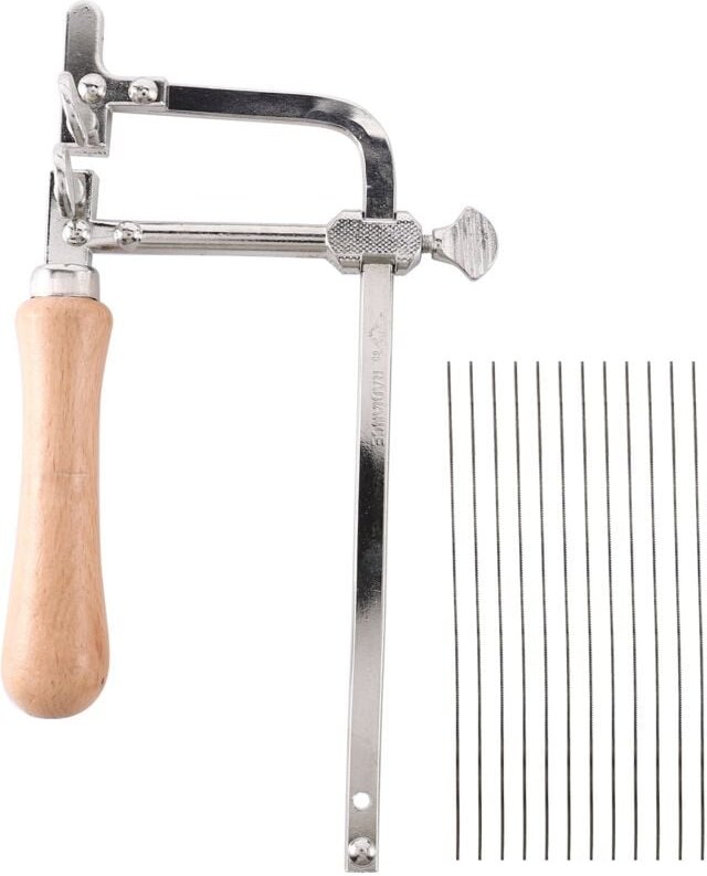 Thumbnail - Tlily - Professioneller verstellbarer Sägebogen mit Holzgriff für Schmuckrahmen, Handwerkzeuge für Juweliere