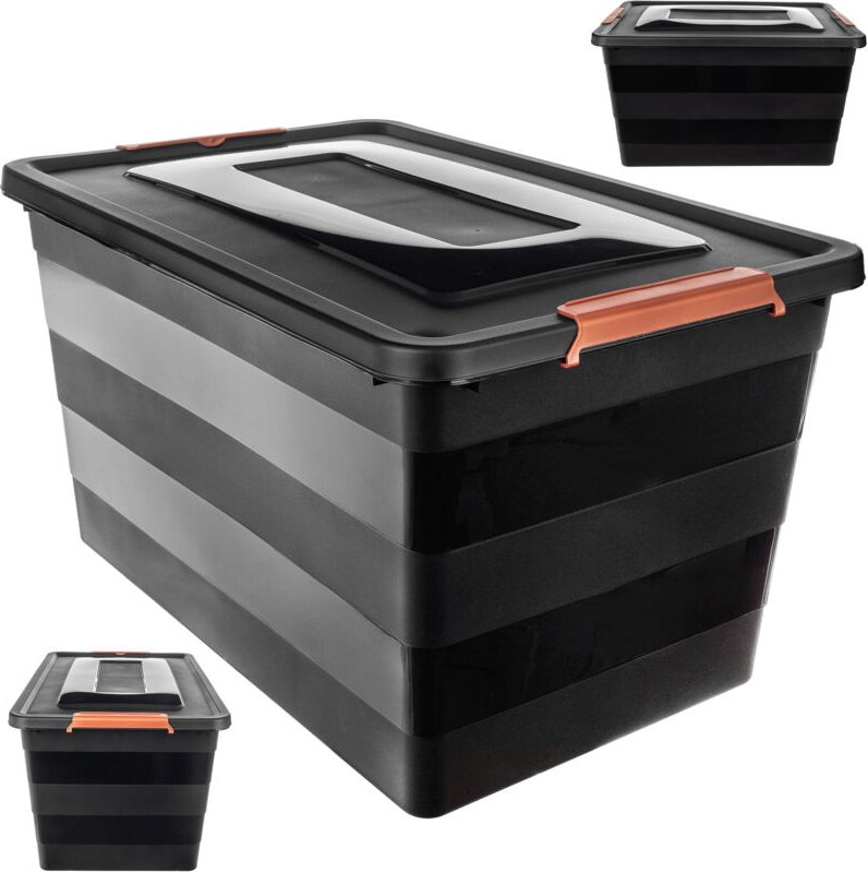 Kadax - Behälter Costolato 55 l 59 x 39 x 34 cm 0009 schwarz