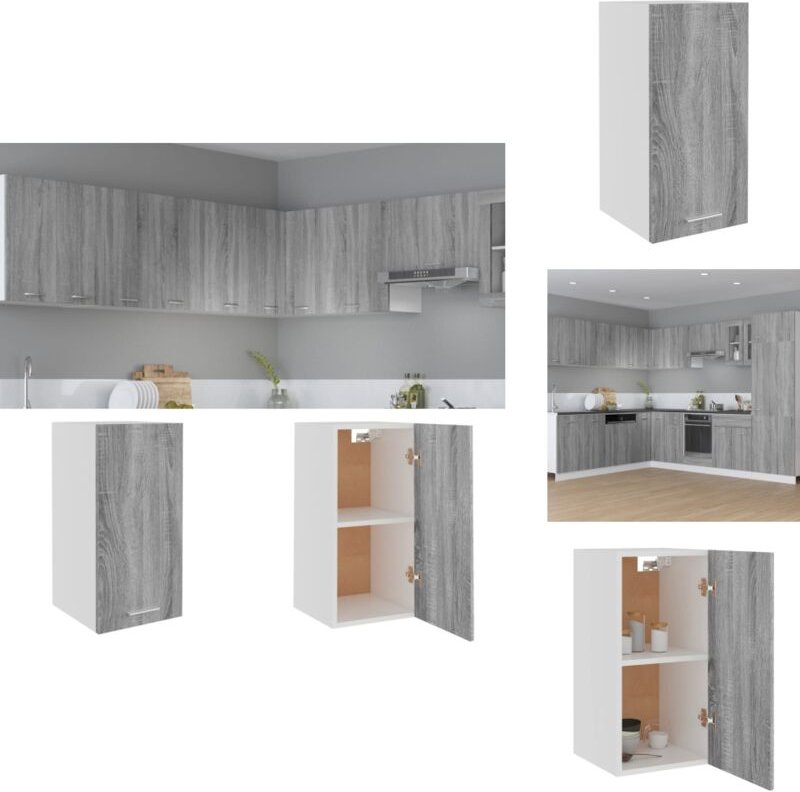 Hängeschrank Grau Sonoma 29,5x31x60 cm Holzwerkstoff - Küchenregal - Aufbewahrungsschrank - Hängeschrank - Grau Sonoma -...