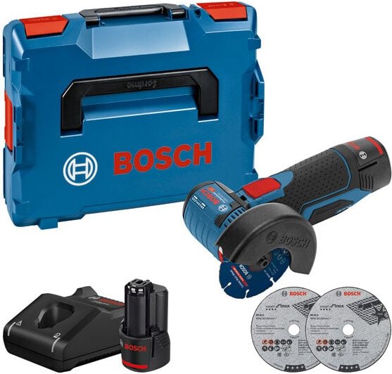 Thumbnail - Bosch Akku-Winkelschleifer gws 12V-76 mit 2x 3,0Ah Akkus + Lader in l-boxx Gr. 1