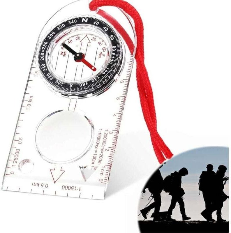 Thumbnail - Navigationskompass mit einstellbarer Deklination zum Kartenlesen, für Expeditionen, Wandern, Orientierungslauf und Überl...