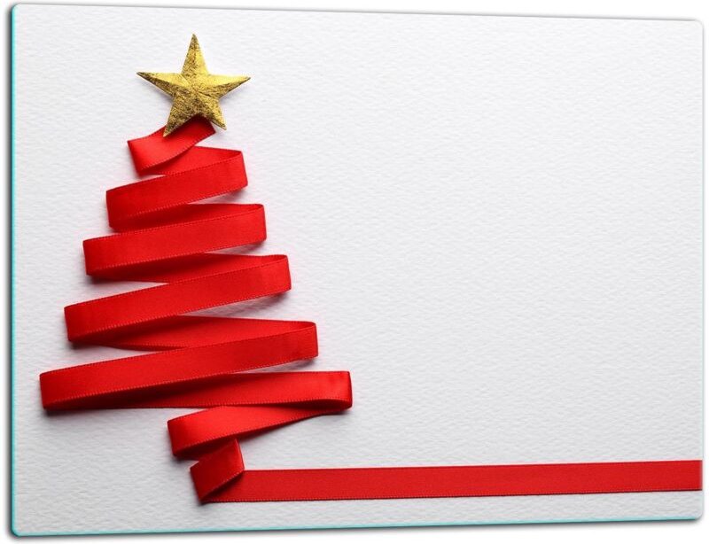 Glasschild Schneidebrett 52x40 Weihnachtsbaum