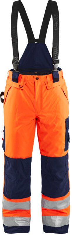 Hochsichtbare Arbeitshose Winter 1885 - Neonorange/Marine 4XL - FR(58) - SE(C64) - Kurz
