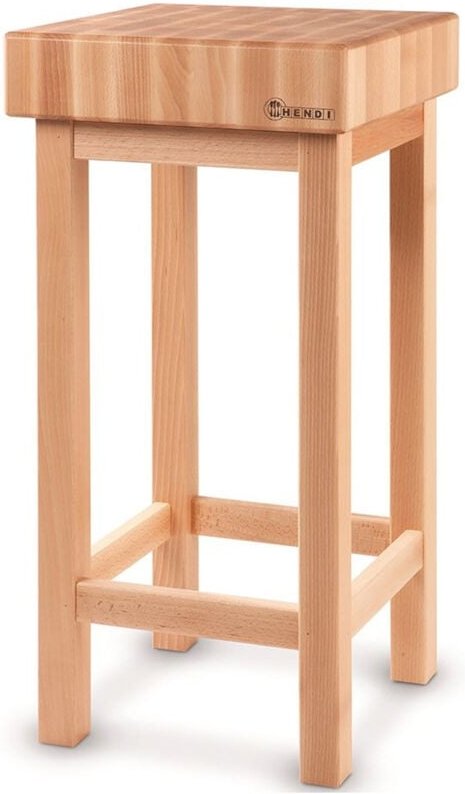 Hackklotz aus Holz 400x400x150mm mit Sockel - Hendi 505625