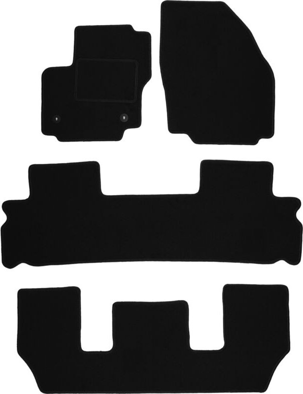 Schwarze Veloursmatten für: Ford S-MAX MK1 FL 7-Sitzer (2012-2015)