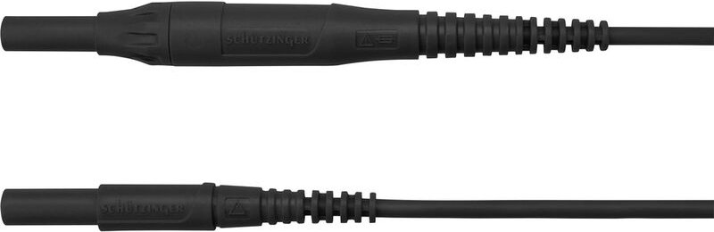 Schützinger - msfk B441 / 1 / 100 / sw Messleitung Stecker 4 mm Stecker 4 mm Schwarz 1 St.