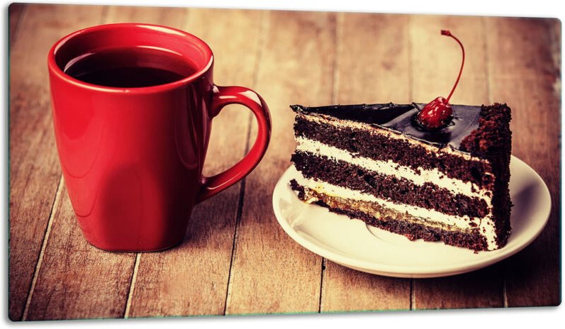 Glasschild SchneideBrett 52x30 Küche