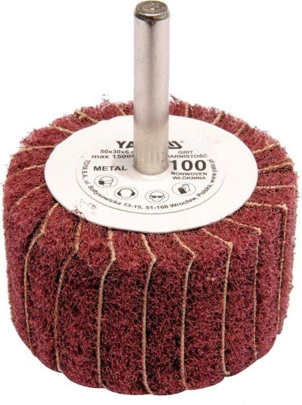 Fächerschleifscheibe mit Schaft 50x30x6 p60 YT-83390 YATO