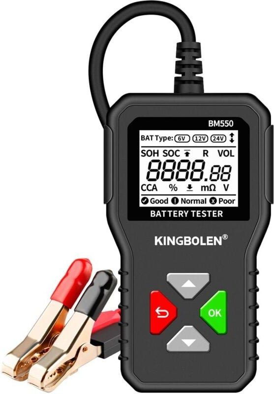 Auto Batterietester 6V 12V 24V BM550 Digitaler Analysator für Auto lkw Motorrad atv Boot Dolaso Dolaso