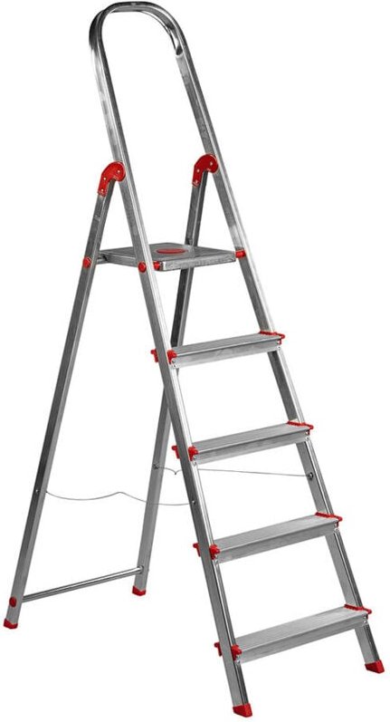 Einzigartige' 5-Stufen-Leiter (101 cm Höhe bis zur Plattform und 150 kg maximale Belastung) mit AENOR-Zertifizierung