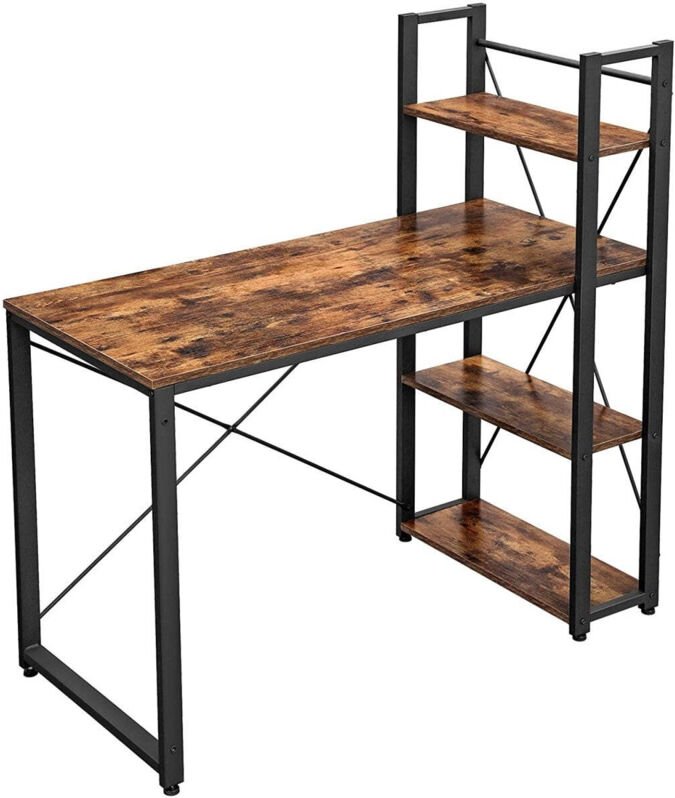 Thumbnail - Computertisch aus holz mit loft regalen