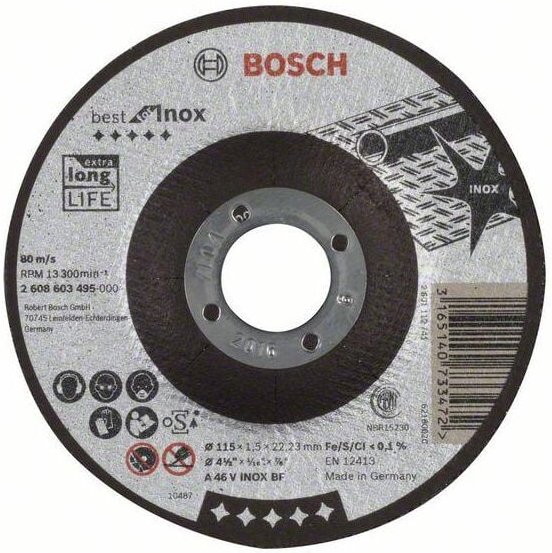 Thumbnail - Bosch - Trennscheibe gekröpft Best for Inox a 46 v inox bf, 115 mm, 1,5 mm