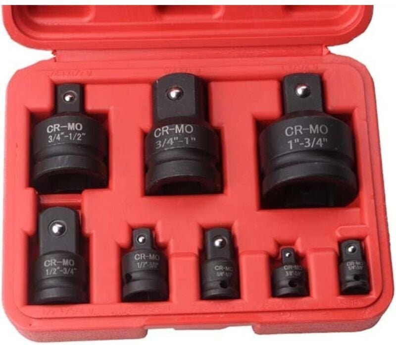 Werkzeugkasten-Reduziersatz: 1/2 auf 3/8, 3/8 auf 1/4 und 3/4 auf 1/2 Schlagschrauber-Steckschlüssel-Adapter für Auto un...