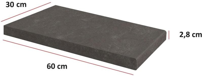 Küchen Preisbombe - Küchen Arbeitsplatte Metallic Brown 30 cm 28 mm Bianca Grey Rose Küchenzeile