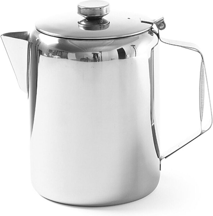 Edelstahl-Teekanne mit Deckel für Kaffee und Tee 0,2 l - Hendi 453001