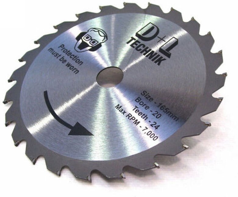 Apex - Kreissägeblatt 165x20 mm 24Z Handkreissägeblatt Sägeblatt Holz 56507