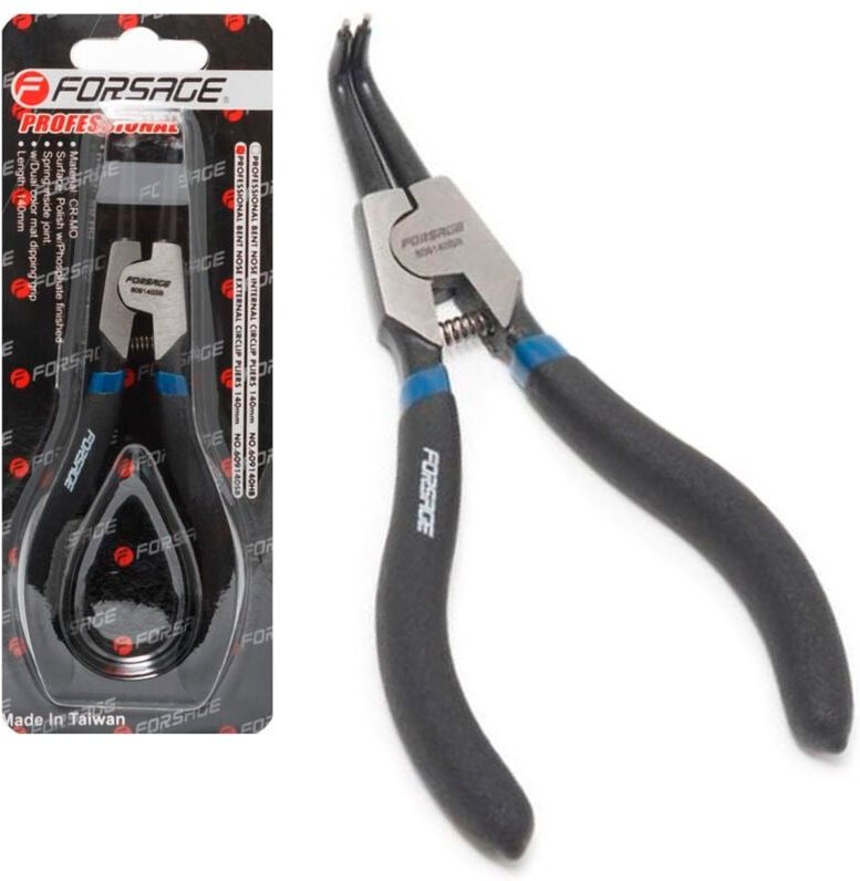 Außenleiterzange gebogen 90° L-140 mm