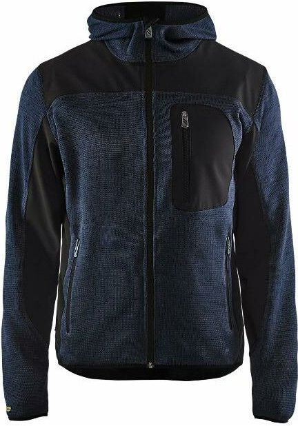 Thumbnail - Blaklader - Strickjacke mit Kapuze t.l - marine dunkel/schwarz - 493021178699-L