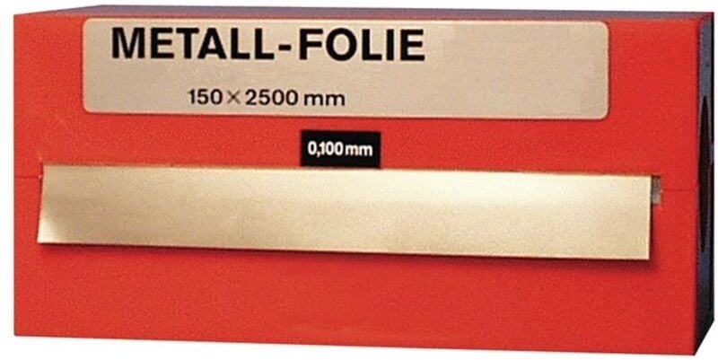Metallfolie Dicke 0,500 mm Messing MS63 Länge 2500 mm Breite 150 mm