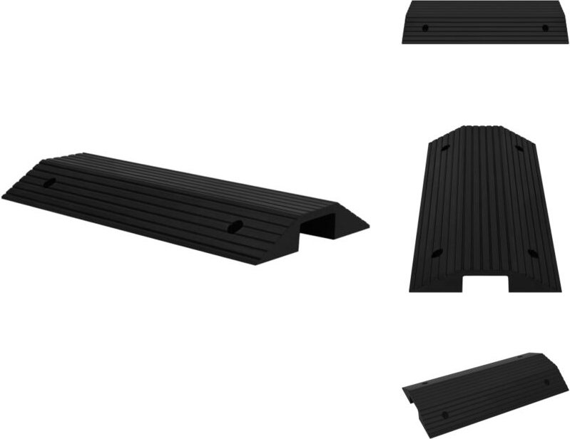 Verkehrsschilder - Living Brückenschwellenrampe 80x40x8 cm Gummi