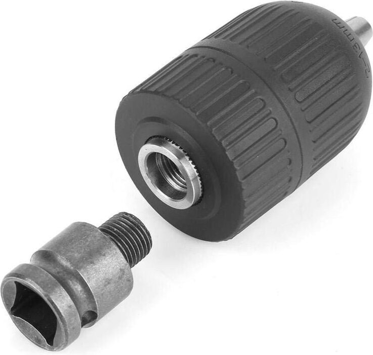 Schnellspannbohrfutter aus Kunststoff, 2–13 mm, mit 1/2-Zoll-Bohrfutteradapter für die Umrüstung von Schlagschraubern