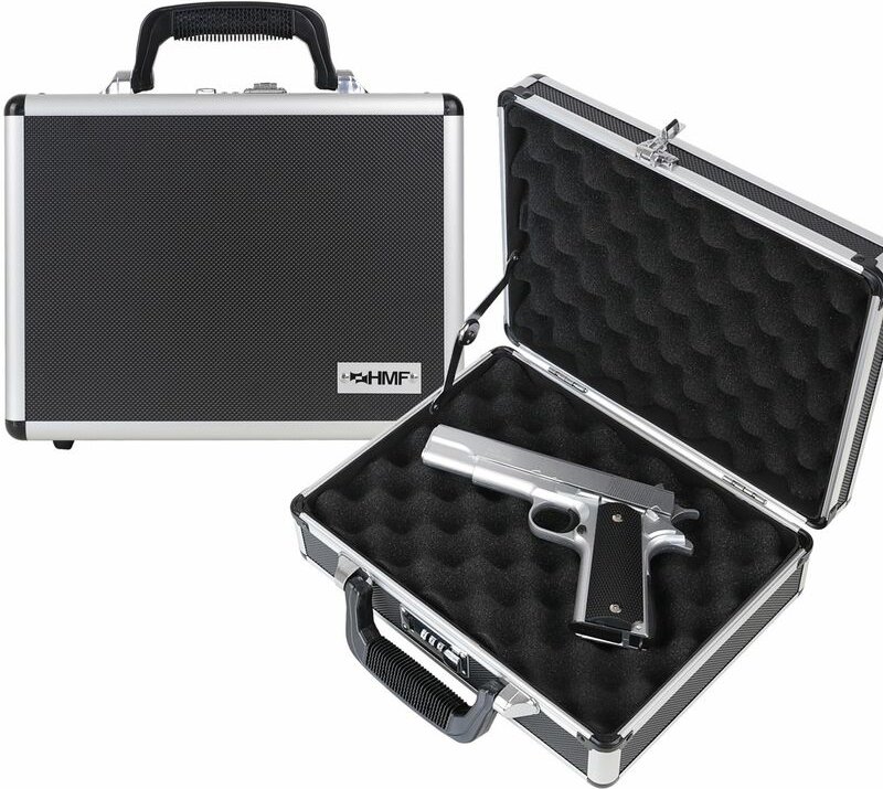 HMF - 14401-02 Alu Transportkoffer Zahlenschloss, Mini Universalkoffer, 31 x 11 x 26 cm