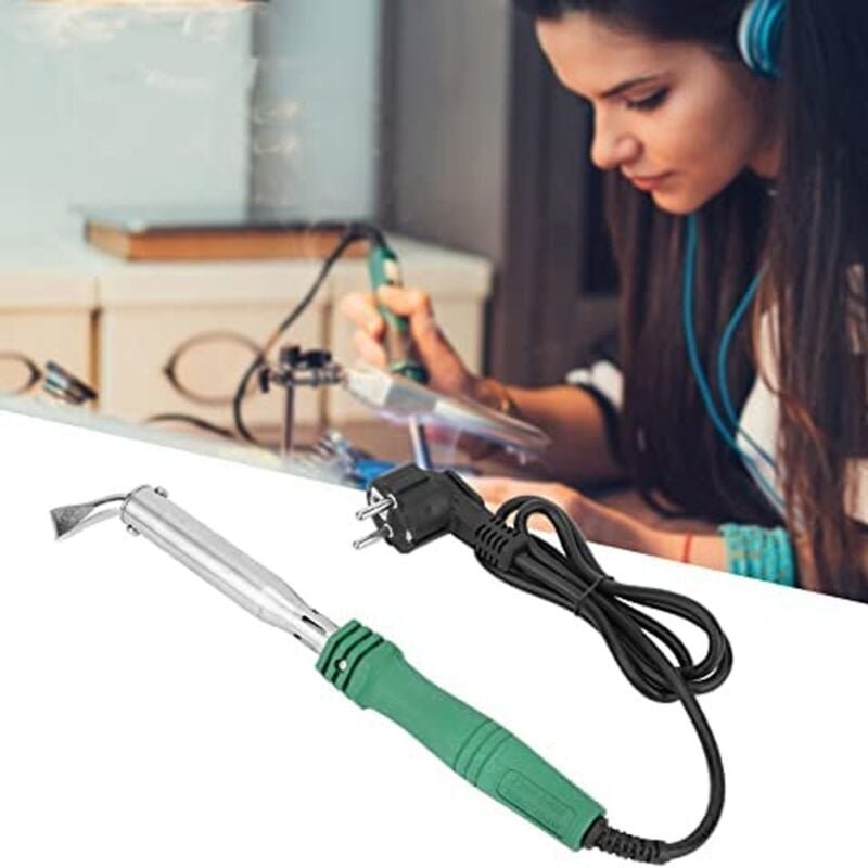 Jalleria - Elektrischer Lötkolben mit 150 w Eisentemperatur, Lötkolben, gebogenes Flachkopf-Schweißwerkzeug (EU-Stecker)...