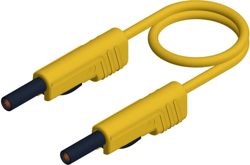Sks Hirschmann - mlb 200/1 v ge Messleitung Lamellenstecker 4 mm Lamellenstecker 4 mm 2.00 m Gelb 1 St