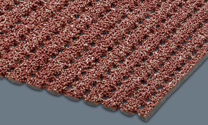 Sicherheits-Matte - Granulatmatte - 120 cm - 7mm dick - pro Laufmeter - Terracotta