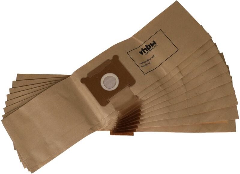 10x Staubsaugerbeutel Ersatz für 9002757, M34002004 für Staubsauger - Papier, 26cm x 20cm Sandfarben - Vhbw
