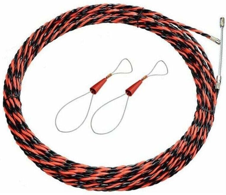 Elektrikernadel, 25 m, elektrischer Drahtabzieher, 5 mm Durchmesser, Drahtabziehernadel, einziehbare Installation für Ka...