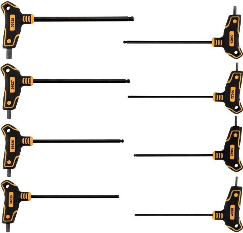 Toya - Sechskant-Steckschlüsselsatz (Kugel) mit Griff, 8-tlg., 56629 vorel