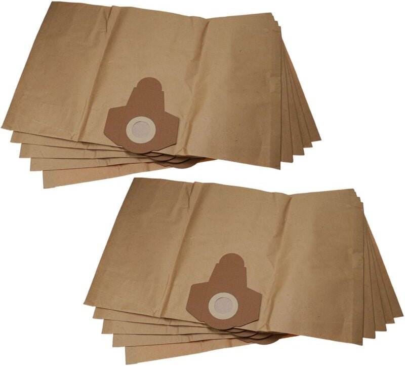 10x Staubbeutel kompatibel mit Parkside pnts 1400 F2 - ian 287974, pnts 1400 E2 ian 275394 Staubsauger - 38,5cm x 26cm b...