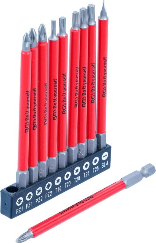 Bgs Do It Yourself - Antirutsch-Bit-Satz magnetisch 110 mm 10-tlg.