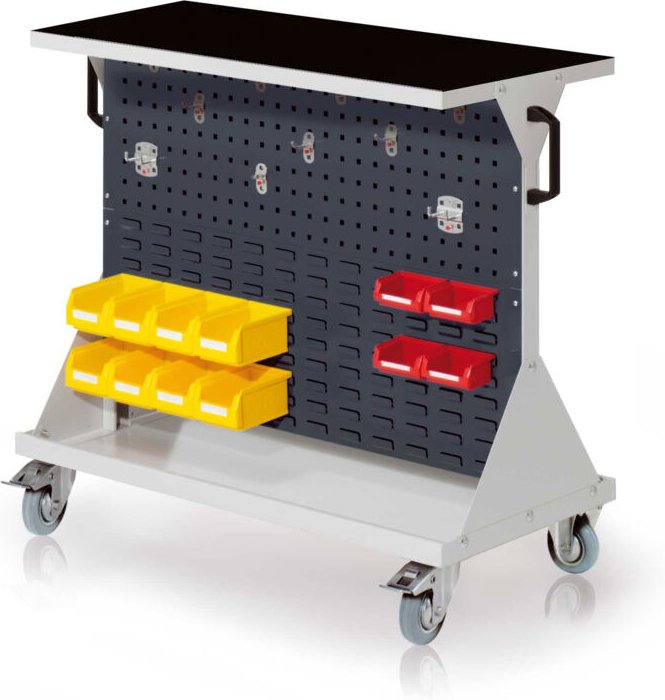 Kappes RasterMobil® Größe 2 - 1000x930x500mm - 2x Lochplatte 2x Schlitzplatte - Auflageboden aus Stahlblech inkl. Riffel...