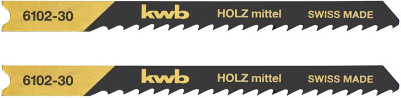 KWB - 610230 Stichsägeblätter, Holzbearbeitung, spezieller Einstichzahn, hcs, 2 x mittel 2 St.