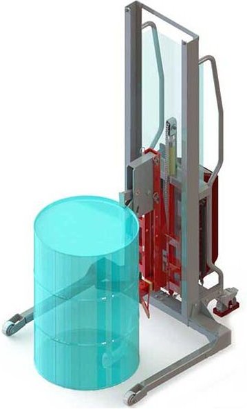 Semi-elektrischer Stapler - Automatische 1-Fass-Greifer - Max. Tragfähigkeit 300kg - Handhabung von vertikalen Metall- o...