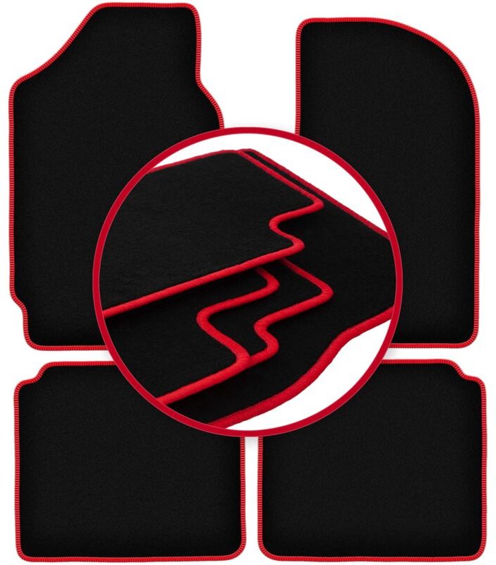 CARLUX-RED Autofußmatten für: FSO Polonez Liftback (1971-2002)